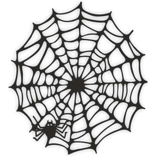 HALLOWEEN fólie NÁLEPKY čierne SPIDER WEB A4 x1