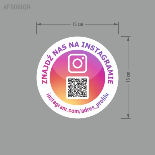 Instagram QR nálepka 15x15