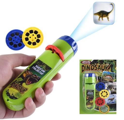 Vzdelávacia lampa do projektora s dinosaurami 24 diapozitívov
