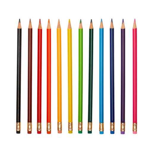 Astra ceruzkové pastelky s gumou, 12 farieb