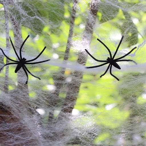 SPIDER WEB OSVETLENIE HALLOWEEN 4 SPIDER LIT