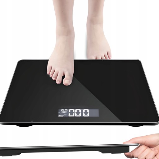 KÚPEĽŇOVÁ VÁHA ELEKTRONICKÁ SKLENENÁ LED SLIM PRECIZNÁ 180 KG + BATÉRIE