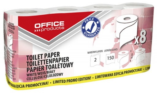 2-vrstvový toaletný papier 15m 8ks biely