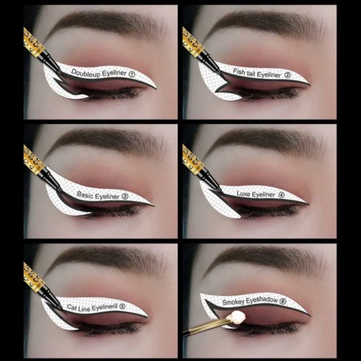 NÁLEPKA ŠABLÓN NA MAKEUP MEJKAP OČNÁ LINKA TIENE VLKA