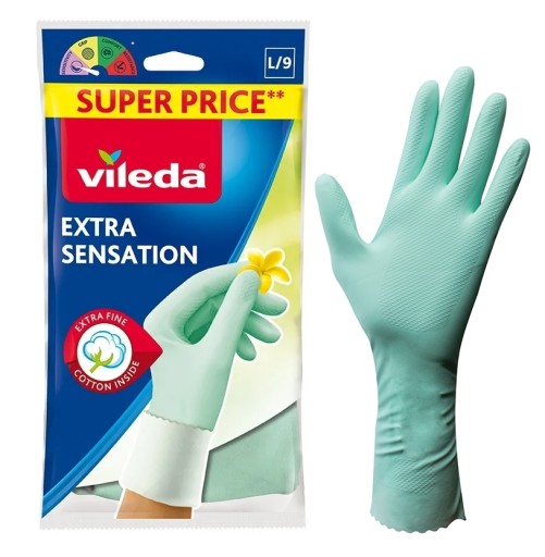 Rukavice Vileda extra senzácia veľkosť L