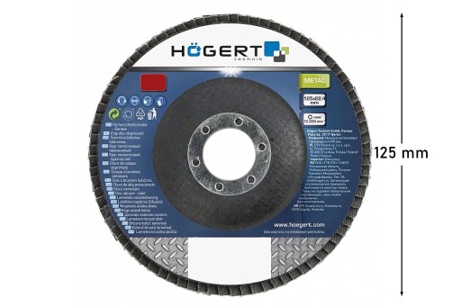 Brúsny kotúč lamelový 125x22,4 mm Gradácia 120 Hoegert