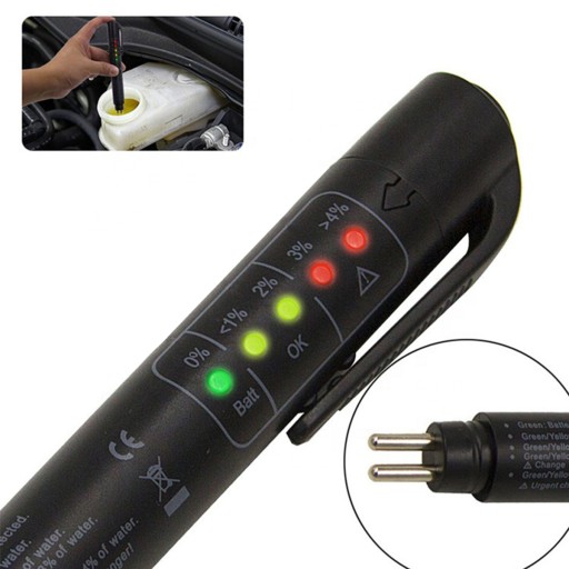 TESTER MERAČA BRZDOVEJ KVAPALINY DOT 3 4 5 LED