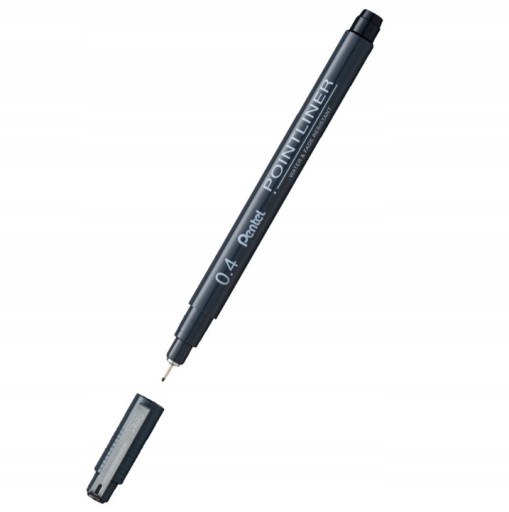 PENTEL Pointliner 0,4 čierne kresliace pero