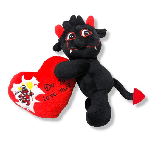 Čert so srdcom červený 20 cm VALENTÍN 56114