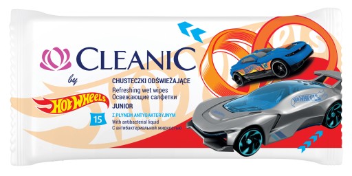 Cleanic Hot Wheels osviežujúca utierka 15 ks.
