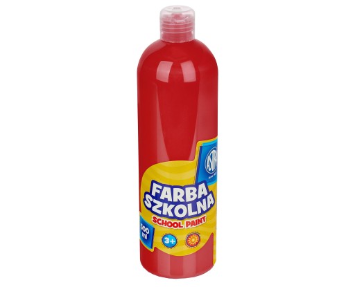 ČERVENÁ ŠKOLSKÁ FARBA NA PLAKÁT VO FĽAŠI 500 ML (0,5 litra) ASTRA