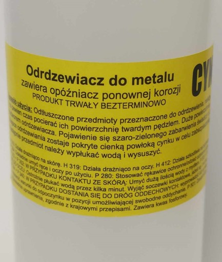 Mega silný odstraňovač hrdze s aluzinkom CYNK-AL Polska 500ml POĽSKO