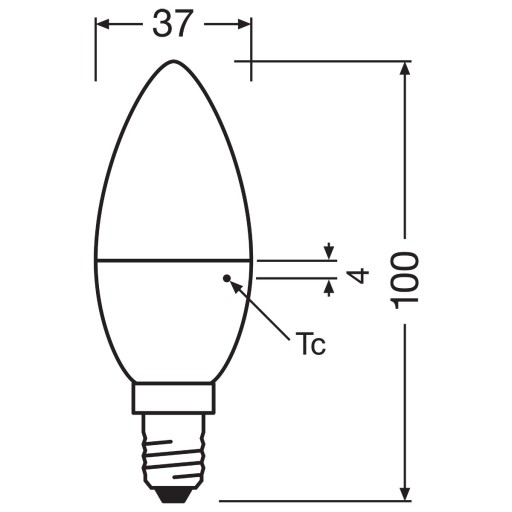 LED žiarovka E14 B35 7W = 60W 806lm 3000K Teplá 220° OSRAM HODNOTA
