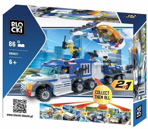 Bloky Bloky Police Transport 2v1 86 prvkov