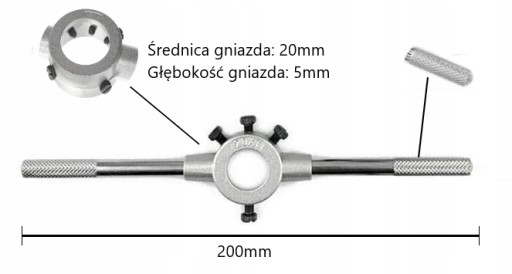 HSS DIE M4x0,70mm + SADA KĽÚČA KĽÚČ