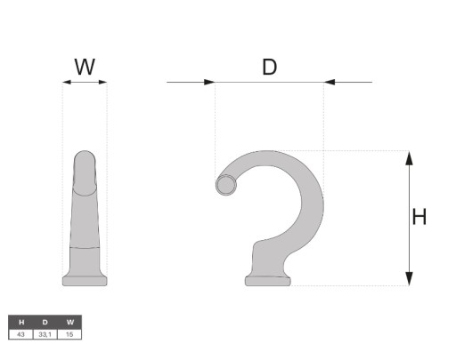 VEŠIAK Z-423 G6 WM-049 161 HLINÍKOVÝ VÝROŽ