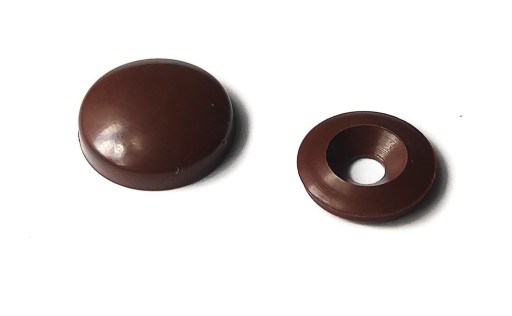 Rozeta 13mm - Skrutkovacie uzávery, 100ks, HNEDÁ