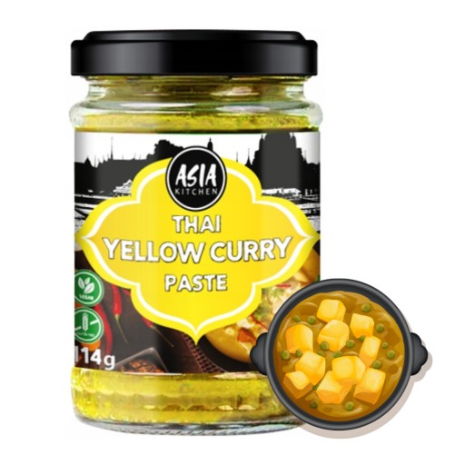 Žltá thajská kari pasta 114g Asia Kitchen KVALITA
