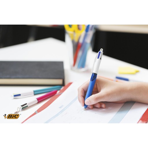 BIC 4COLORS GRIP STREDNÁ AUTOMATICKÁ GUĽOČKA 4 FARBY ŠKOLA 4V1