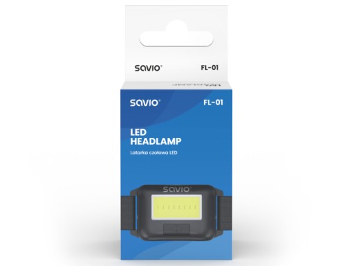 COB LED čelovka SAVIO FL-01 Čelovka na batérie 140Lm 10m 4 režimy