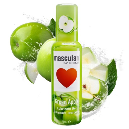 Intímny lubrikačný gél Masculan Green Apple s jablkovou príchuťou 75 ml