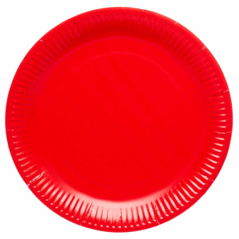 Červené papierové taniere 23 cm