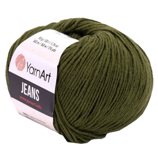 YarnArt Jeans 82 tmavozelená