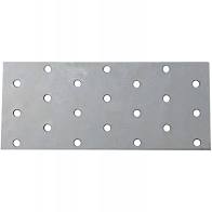 Perforovaný oceľový plech 6 cm x dĺžka 14 cm, hrúbka 2 mm
