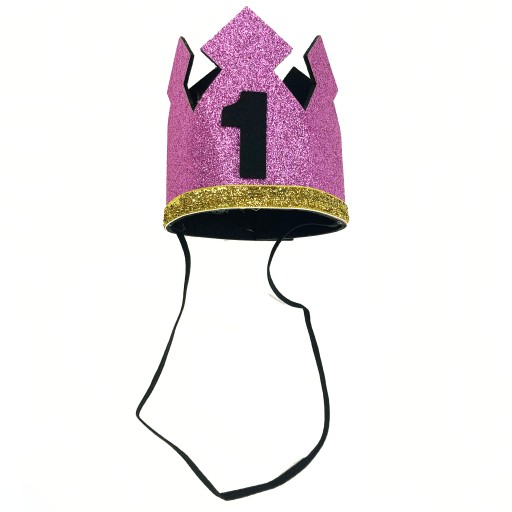 K prvým narodeninám Crown čelenka ONE ROK ANNIVERSARY Pink 1