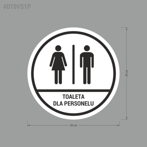 Zamestnanecké WC - nálepka na dvere 20x20