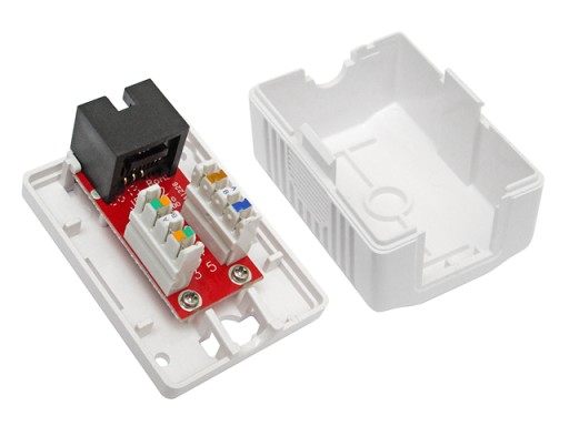 Zásuvka 1x RJ45/8P8C cat.6 UTP povrchové LSA kontakty LogiLink