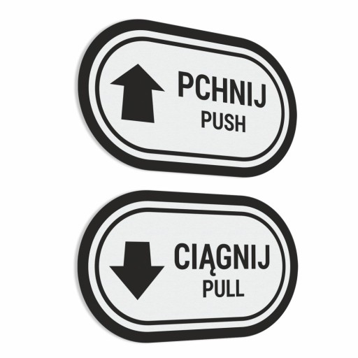 Push, Pull, Push, Pull - samolepky 7x12
