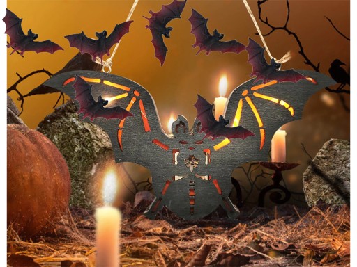NETOPIE HALLOWEENSKÉ DEKORÁCIE SADA DEKORÁCIÍ NETOPIERI GUMOVÉ SPOOKY 4 ks.
