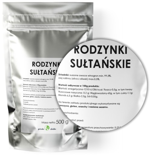 RAISINS SULTANAS lahodné čerstvé sultánky! 500 g