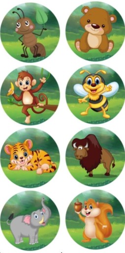 Motivačné nálepky 100 kusov, 2,5 cm