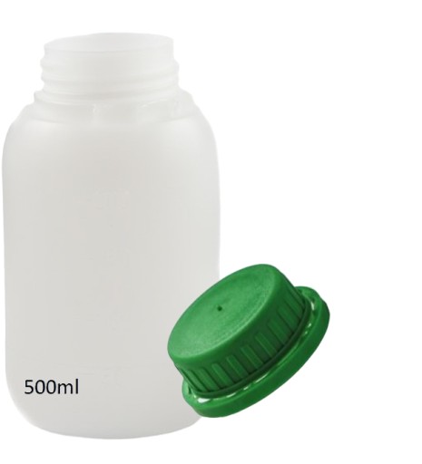 500 ml fľaša s deleným uzáverom a Boll tesnením