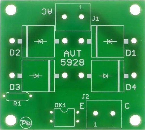Jednoduchý prúdový detektor, AVT5928 PCB