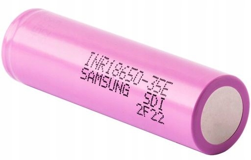 BATÉRIA 18650 35E 3.7 4.2V SAMSUNG 3500mAh NOVINKA