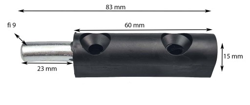 SKRUTOVANÝ PÁN DVERÍ z PVC W70 ČIERNY