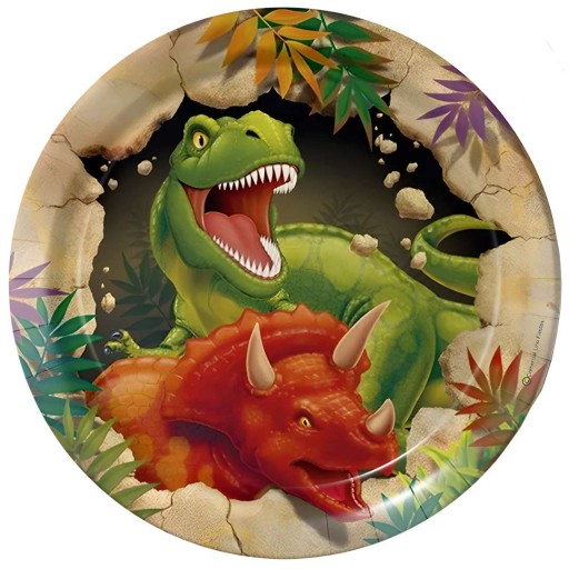 triceratops TANIERE papier DINOSAURY TYRANNOSAUR NARODENINY t-rex x8