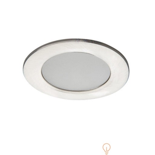 IP44 IVIAN LED 4,5W SN-WW reflektor, okrúhly, saténový nikel, tmavá farba