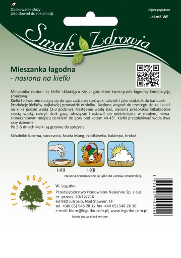 Semená na klíčky - jemná zmes - Semená - W. Legutko