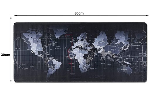 VEĽKÁ PODLOŽKA POD MYŠ MAPA SVETA KANCELÁRIA 80x30