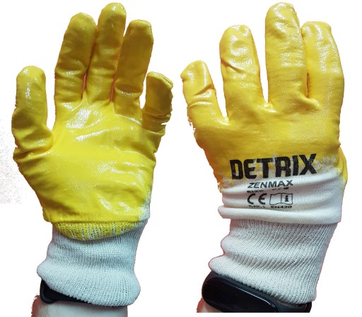Pletené rukavice Detrix NITRIL lubrikanty YELLOW 7 S