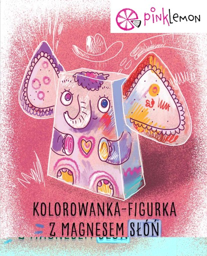 Farebná figúrka s magnetom: Slon