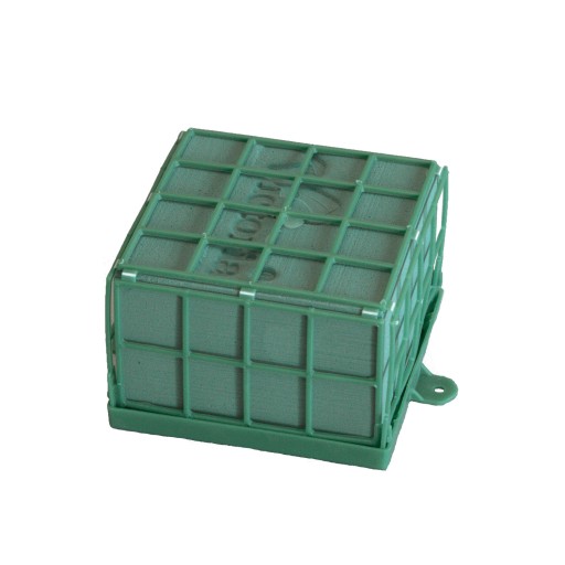 Granátová mini so zelenou kvetinovou špongiou 12x12x8