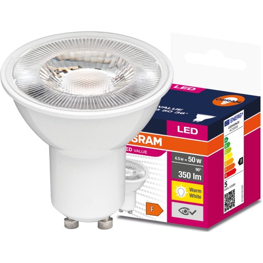 GU10 LED žiarovka 4,5W = 50W 350lm 3000K 36° OSRAM