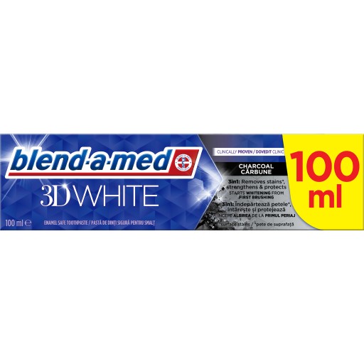 BLEND-A-MED 3D WHITE CHARCOAL 100ml ZUBNÁ PASTA