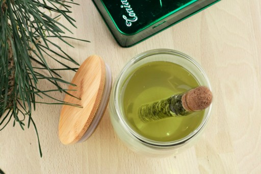 SKLENENÝ NÁHRANÍK ČAJU, korok, uzáver, LIEKOVKA