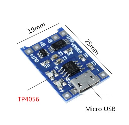 SUPER Nabíjačka pre TP4056 microUSB Li-Ion, chránená.